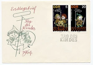 Germany DDR 1964 First Day Cover #698 701 Children's Day TV Antenna - Picture 1 of 2