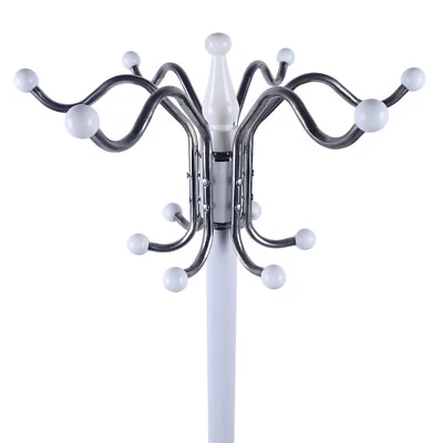 Heavy Duty Coat Rack Hat Bag Stand Tree Clothes Hanger Holder 16-Hook Organizer - Image 1 of 4