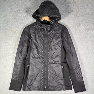 Athleta Puffer Jacket Rock Ridge Hooded Full Zip Prima Loft Black Damen M - Bild 1 von 11