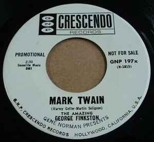 The Amazing George Finkston Kevin Berry Mark Twain White Label Promo 1963 Folk - Imagen 1 de 2