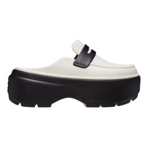 New Womens CROCS STOMP LOAFER 209937-1HR LINEN / BLACK US W 5-9 TAKSE - Picture 1 of 6