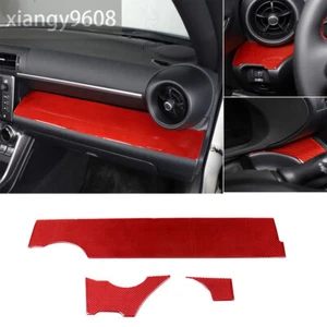 Red Carbon Fiber Center Console Dashboard Panel Cover For GR86 /Subaru BRZ 2022+ - Foto 1 di 9