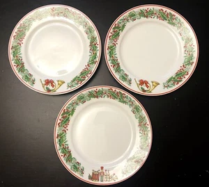 "Juego de 3 platos de postre Vista Alegre CHRISTMAS MAGIC repuesto de porcelana de 8,25""" - Imagen 1 de 4