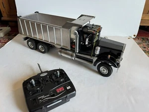 Wedico Germany 1:16 RC Conventional 10 Wheeler Dump Truck w/Lights, Sound Nice! - Picture 1 of 24