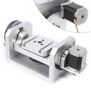 CNC Indexing Head CNC 4th Axis 5th Axis Rotary Axis 98MM Center Height Silver - Picture 1 of 18