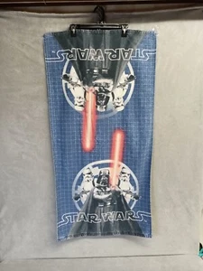 Vtg Star Wars Towel Beach Bath Stormtroopers and Darth Vader Light Sabers 45x23 - Picture 1 of 7
