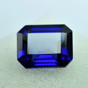 Loose Gemstone Natural Blue Sapphire 9.75 Ct Certified Emerald Shape - Picture 1 of 5