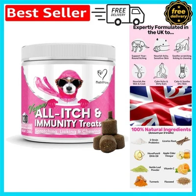 Vet-Approved  Itch Relief for Dogs - 120 Bacon Chews to Stop Scratching - Image 1 of 4