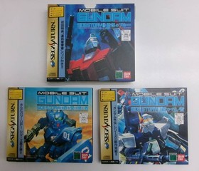 Sega Saturn Gundam Blue Destiny Trilogy 3 Set w/ Obi NTSC-J Japanese