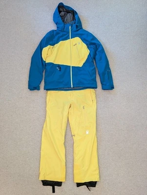 Spyder amarillo y azul Thinsulate chaqueta y pantalón esquí Foto 1 de 4