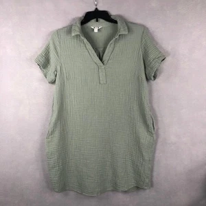 Three Dot Women's Size Large Shift Dress Green - Picture 1 of 8
