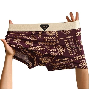 Vintage Style Mens Ice Silk MidWaist Printed Pants with Comfortable Waistband - Picture 1 of 17