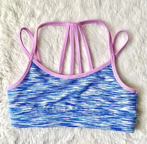 DSG Girls Sports Bra Top Size S ( 8-9 yrs ) Blue / Pink - Picture 1 of 5