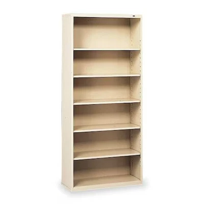 Tennsco B-78Cp 6-Shelf Stationary Bookcase, 78"X34-1/2" Champ/Putty - Image 1 of 4