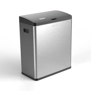 The 16 Gallon Motion Sensor Dual Trash and Recycling Bin with Removable Inner... - Picture 1 of 7