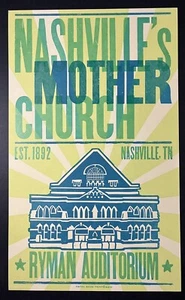 2017 (diciembre) Ryman Auditorium Nashville's Mother Church 125th Hatch Show 1/12 - Imagen 1 de 2