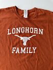 Ut Texas Longhorns Family Burn Orange T-Shirt 100% Cotton Mens Sz Large