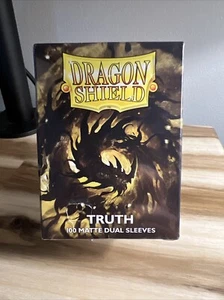 Dragon Shield Sleeves: Matte Dual - Truth (Gold) - Standard Size 100ct - Picture 1 of 1