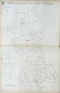1938 COMUNI PROVINCIA POTENZA SENISE PICERNO AVIGLIANO BALVANO VENOSA ABRIOLA - Imagen 1 de 1