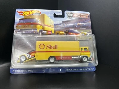 NEW Hot Wheels Premium Team Transport Shell Porsche 962 & Sakura Sprinter 🆓📦 - Image 1 of 2