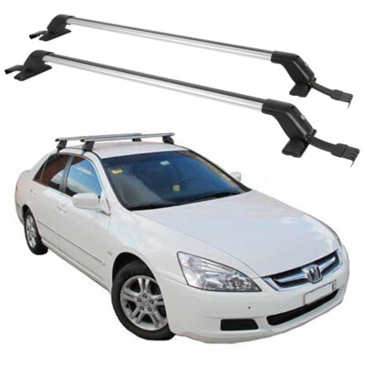 Portaequipajes 43,3" con barra transversal de techo con tapa cerrada para Honda Accord EX 4 puertas Foto 1 de 4