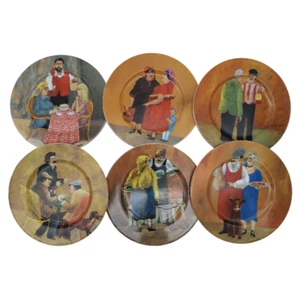 Guy Buffet Tuscan Storefronts Plates Germany 8" Set of 6 - Picture 1 of 18