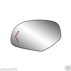 2007-2014 CHEVY GMC HEATED SIGNAL SIDE MIRROR GLASS w/BACKING DRIVER/ LEFT SIDE 