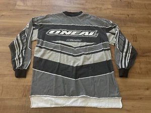O'Neal Motocross Jersey XL Black White Long Sleeve Vintage USA Made - Picture 1 of 13