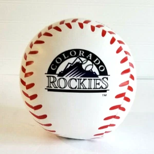 MLB Colorado Rockies Stuffed Baseball Faux Leather Plush Toy Ball 8" Round - Picture 1 of 10