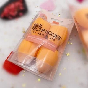 Esponja de belleza Real Techniques 4 piezas licuadora de maquillaje sin látex Miracle 91553 nueva - Imagen 1 de 1