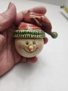Vintage Department 56  Snowman Head Christmas Tree Ornament ~ With TAG - Picture 1 of 6