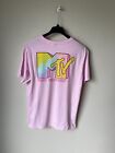 MTV Pink TOP T-SHIRT Short Sleeve 90's Vibe H&M Oversized Fit XL - NEW
