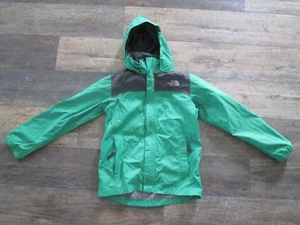 The North Face Hyvent Shell Jacket Boys L 14-16 green Wind Rain Hooded Zipper - Picture 1 of 5