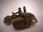 Blechmotorrad mit Beiwagen Saalheimer & Strass