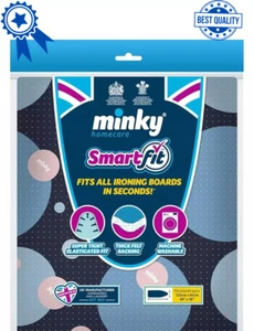 MINKY Smart Fit Elasticated Large Ironing Board Cover 125 x 45cm Thick Felt Back - Picture 1 of 2