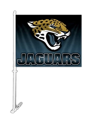 Jacksonville Jaguars Car Window Flag 2 Sided 11”x14” Cover