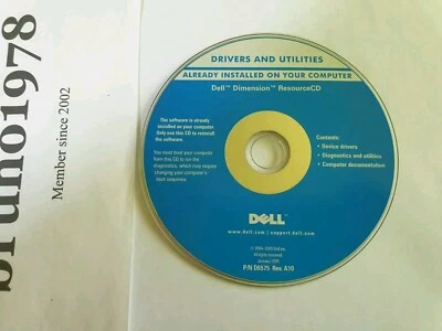Dell Dimension Resource CD P/N D6575 Tev. A10 Drivers and Utilities - Bild 1 von 3