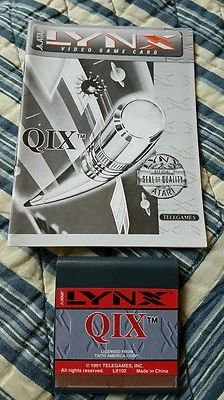 Qix for Atari Lynx AND Instruction Manual -near mint- No Box - Image 1 of 3