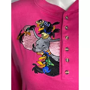 Camisa Henley de Colección Rosa Disney Dumbo and the Crows Mangas Largas Talla Grande - Imagen 1 de 9