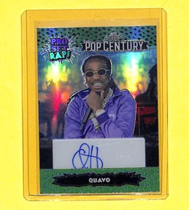 2023 Leaf Pop Century Quavo Pro Set Raps 4/5 Green Auto Autograph Card The Migos
