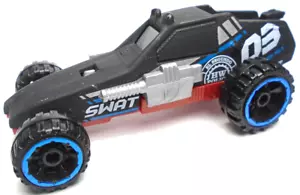 2019 HOT WHEELS SWAT #03 EL SEGUNDO BLACK 1:64 DIECAST 2 7/8" POLICE GUNNER CAR - Picture 1 of 6