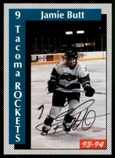 1993-94 Tacoma Rockets Jamie Butt IP Signed Auto Tacoma Rockets #NNO