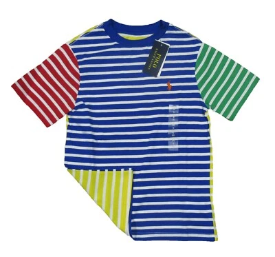 Polo Ralph Lauren мальчиков синий мульти полоски ворота короткий рукав футболка - Изображение 1 из 2