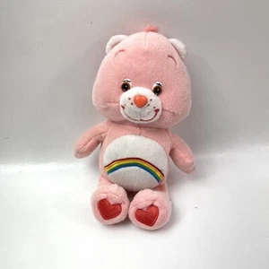 Care Bears Cheer Bear Pink Rainbow Teddy Bear Plush Stuffed Animal 9" 2006 - Picture 1 of 8