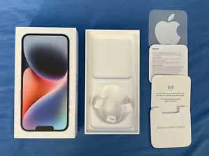 Apple iPhone 14 Blue 256GB EMPTY BOX Only Includes Decal User Guide Cord Holder - Picture 1 of 7