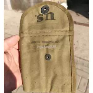 USGI WW2 M1 Carbine magazine pouch maker marked UPDIKE AWNING CO 1943 ORIGINAL - Picture 1 of 7