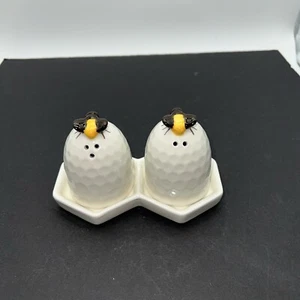 Bee Hive Salt and Pepper Shakers with Tray 3" - Picture 1 of 8