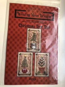 Christmas Tree Trio Cross Stitch Pattern by Waxing Moon Designs, New - Picture 1 of 2