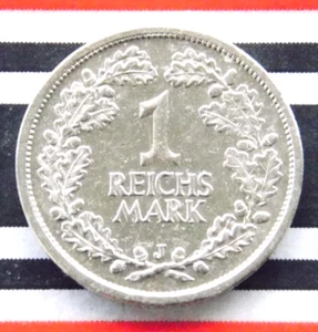 GERMAN 1 MARK Reichsmark 1925 J WEIMAR REPUBLIC Eagle Silver Coin RARE NICE - Picture 1 of 4