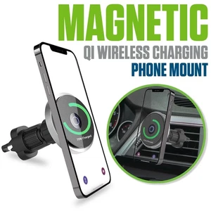 Soporte magnético para teléfono celular con ventilación de aire y cargador compatible con teléfonos MagSafe - Imagen 1 de 9